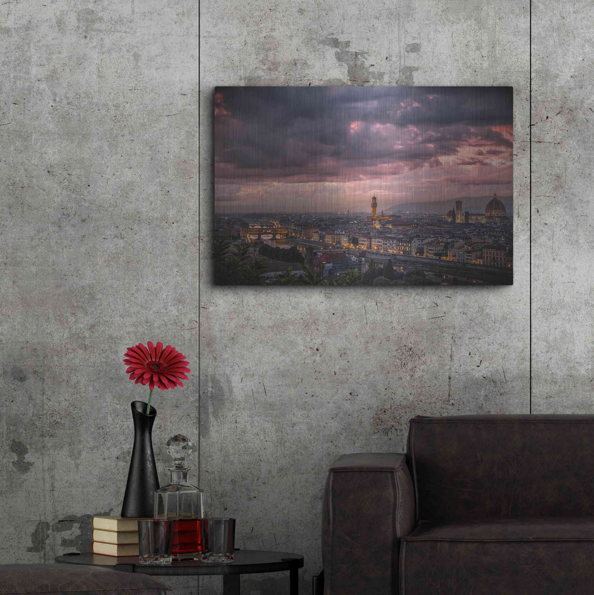 Luxe Metal Art 'After the storm' by Giuseppe Torre, Metal Wall Art,36x24