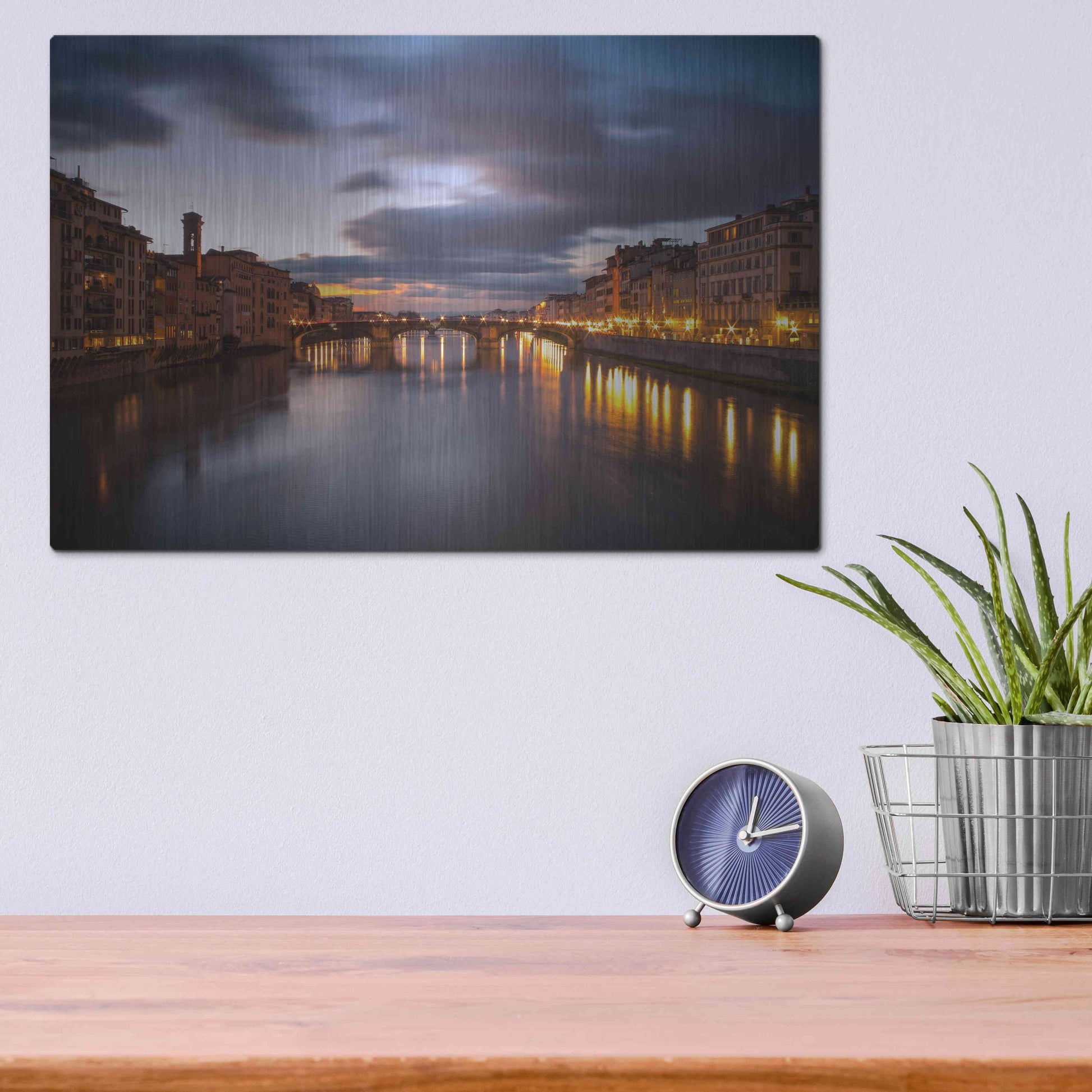 Luxe Metal Art 'Arno' by Giuseppe Torre, Metal Wall Art,16x12