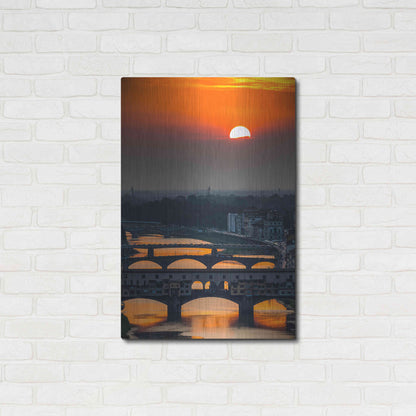 Luxe Metal Art 'Crimson sky' by Giuseppe Torre, Metal Wall Art,24x36