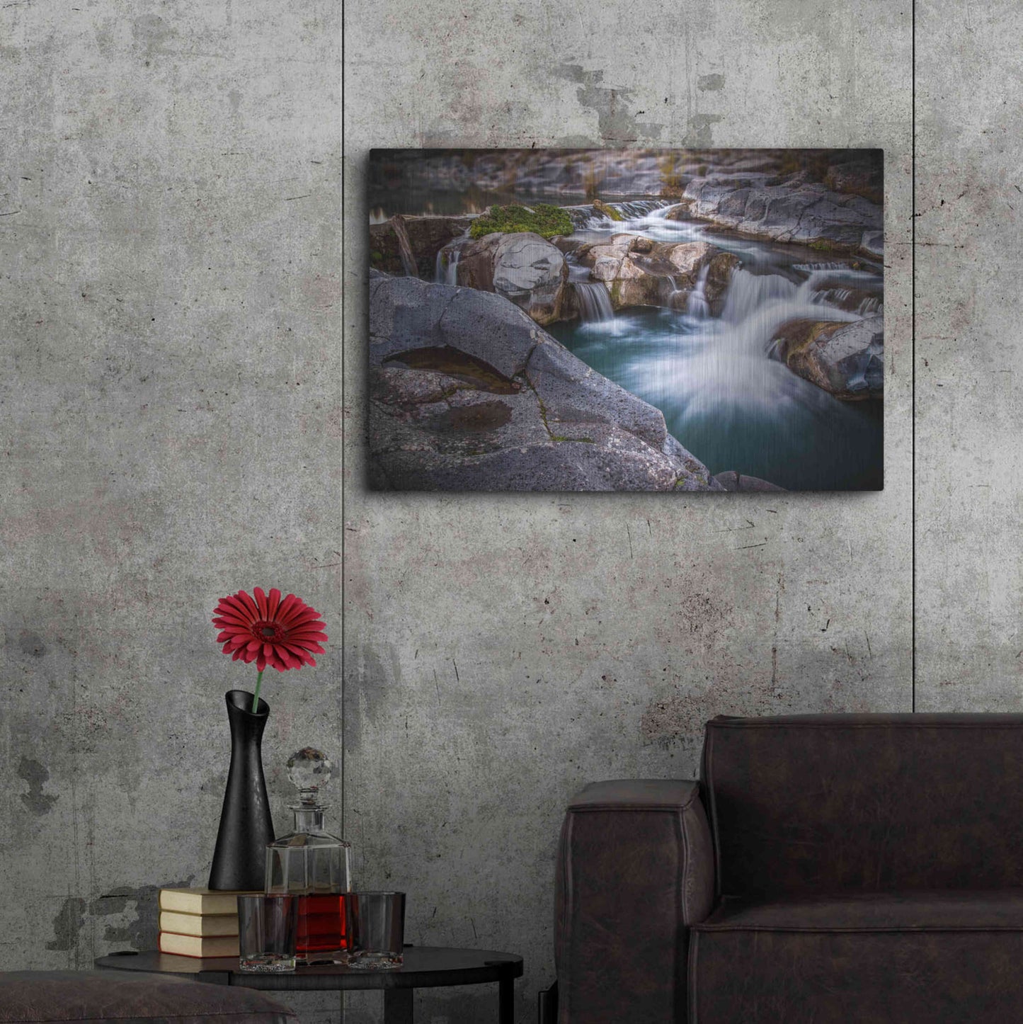 Luxe Metal Art 'Falls' by Giuseppe Torre, Metal Wall Art,36x24