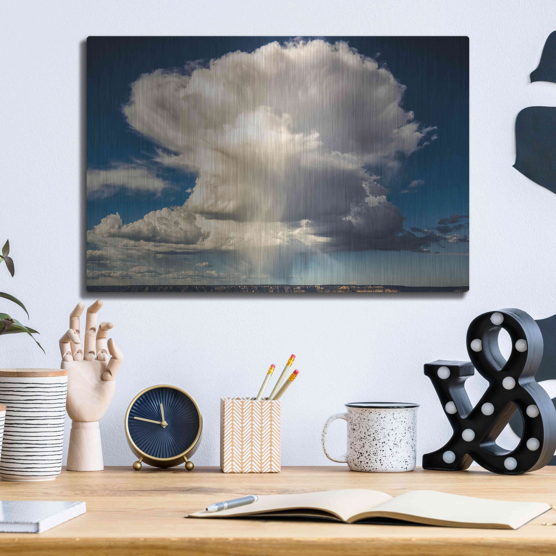 Luxe Metal Art 'Huge' by Giuseppe Torre, Metal Wall Art,16x12