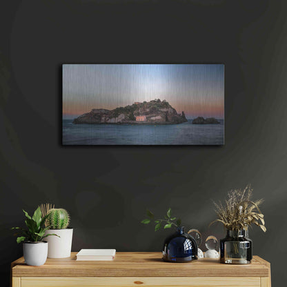 Luxe Metal Art 'Lachea Island' by Giuseppe Torre, Metal Wall Art,24x12