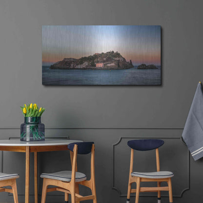 Luxe Metal Art 'Lachea Island' by Giuseppe Torre, Metal Wall Art,48x24