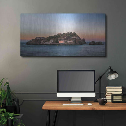 Luxe Metal Art 'Lachea Island' by Giuseppe Torre, Metal Wall Art,48x24