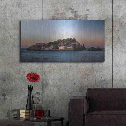 Luxe Metal Art 'Lachea Island' by Giuseppe Torre, Metal Wall Art,48x24