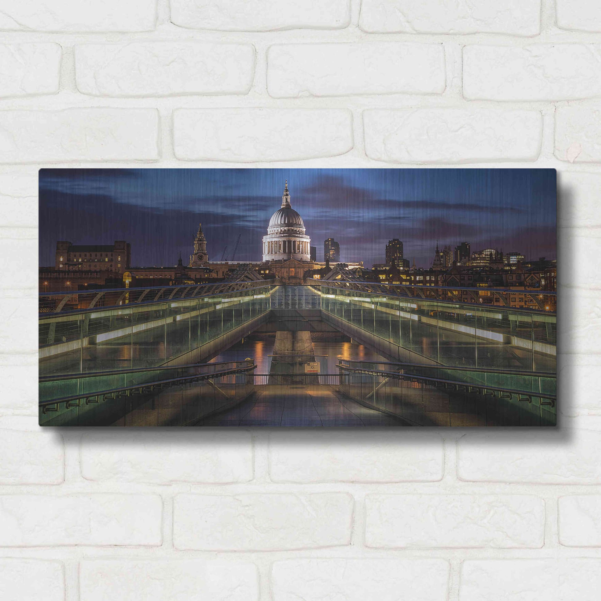Luxe Metal Art 'Symmetries Of London' by Giuseppe Torre, Metal Wall Art,24x12