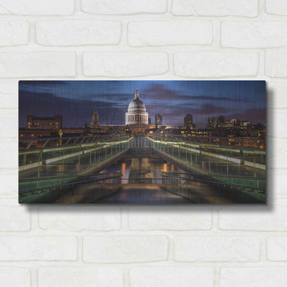 Luxe Metal Art 'Symmetries Of London' by Giuseppe Torre, Metal Wall Art,24x12