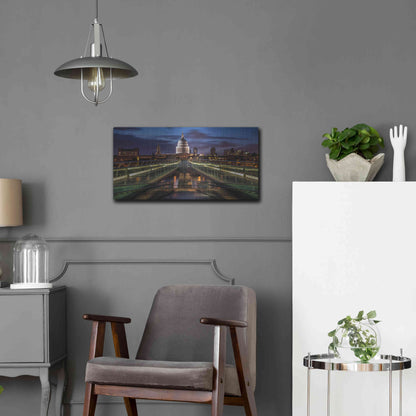 Luxe Metal Art 'Symmetries Of London' by Giuseppe Torre, Metal Wall Art,24x12