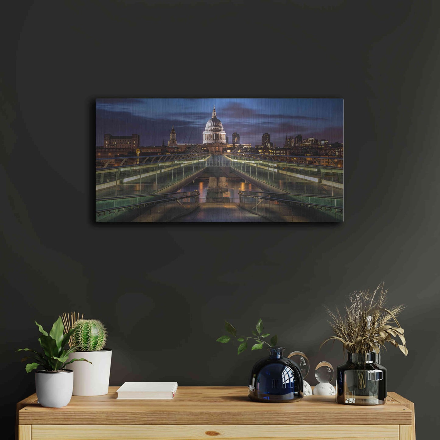 Luxe Metal Art 'Symmetries Of London' by Giuseppe Torre, Metal Wall Art,24x12