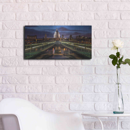 Luxe Metal Art 'Symmetries Of London' by Giuseppe Torre, Metal Wall Art,24x12