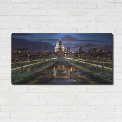 Luxe Metal Art 'Symmetries Of London' by Giuseppe Torre, Metal Wall Art,48x24