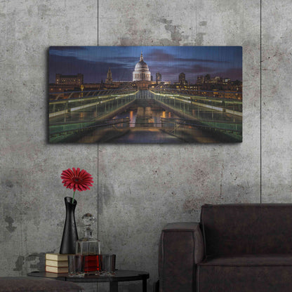 Luxe Metal Art 'Symmetries Of London' by Giuseppe Torre, Metal Wall Art,48x24