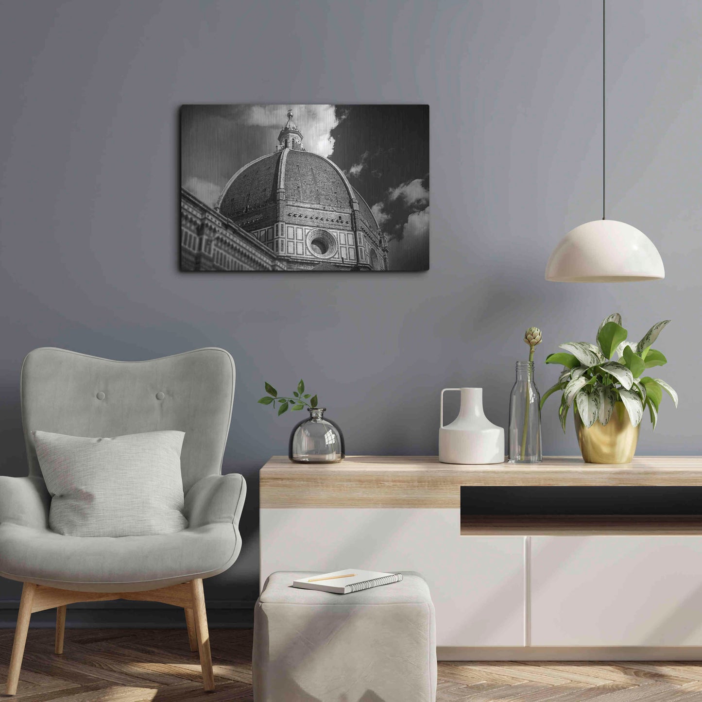Luxe Metal Art 'The Big Dome' by Giuseppe Torre, Metal Wall Art,24x16