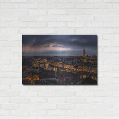 Luxe Metal Art 'The Old River' by Giuseppe Torre, Metal Wall Art,36x24