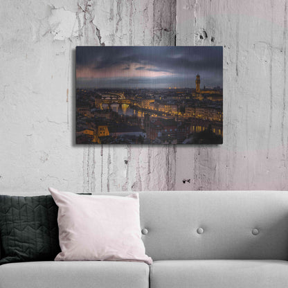 Luxe Metal Art 'The Old River' by Giuseppe Torre, Metal Wall Art,36x24