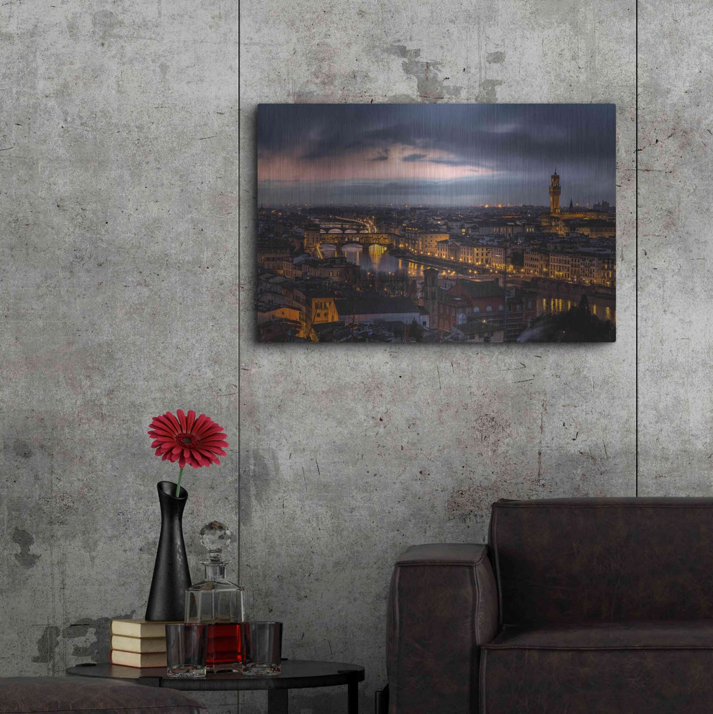 Luxe Metal Art 'The Old River' by Giuseppe Torre, Metal Wall Art,36x24