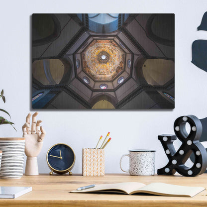 Luxe Metal Art 'Under The Brunelleschi's Dome' by Giuseppe Torre, Metal Wall Art,16x12