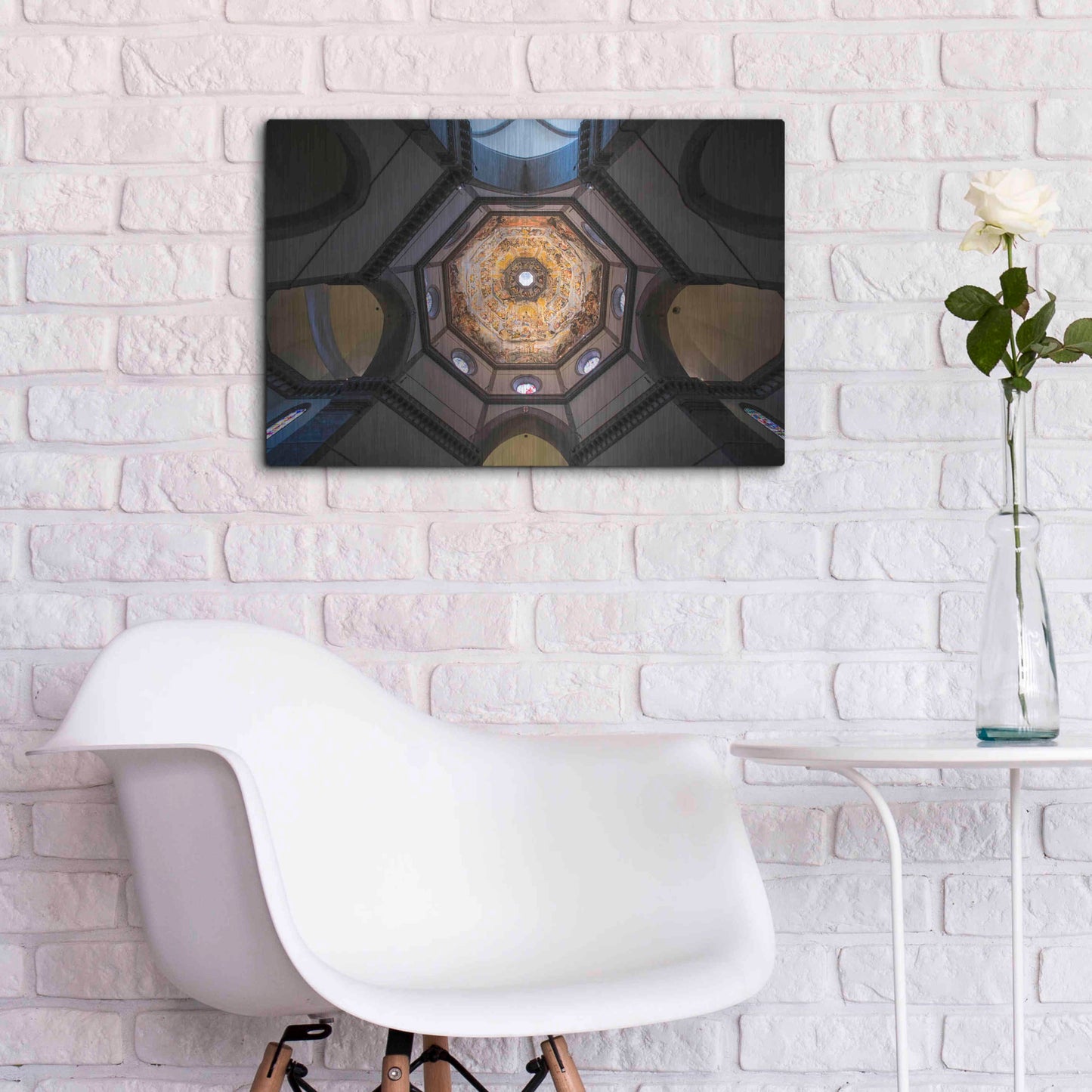 Luxe Metal Art 'Under The Brunelleschi's Dome' by Giuseppe Torre, Metal Wall Art,24x16