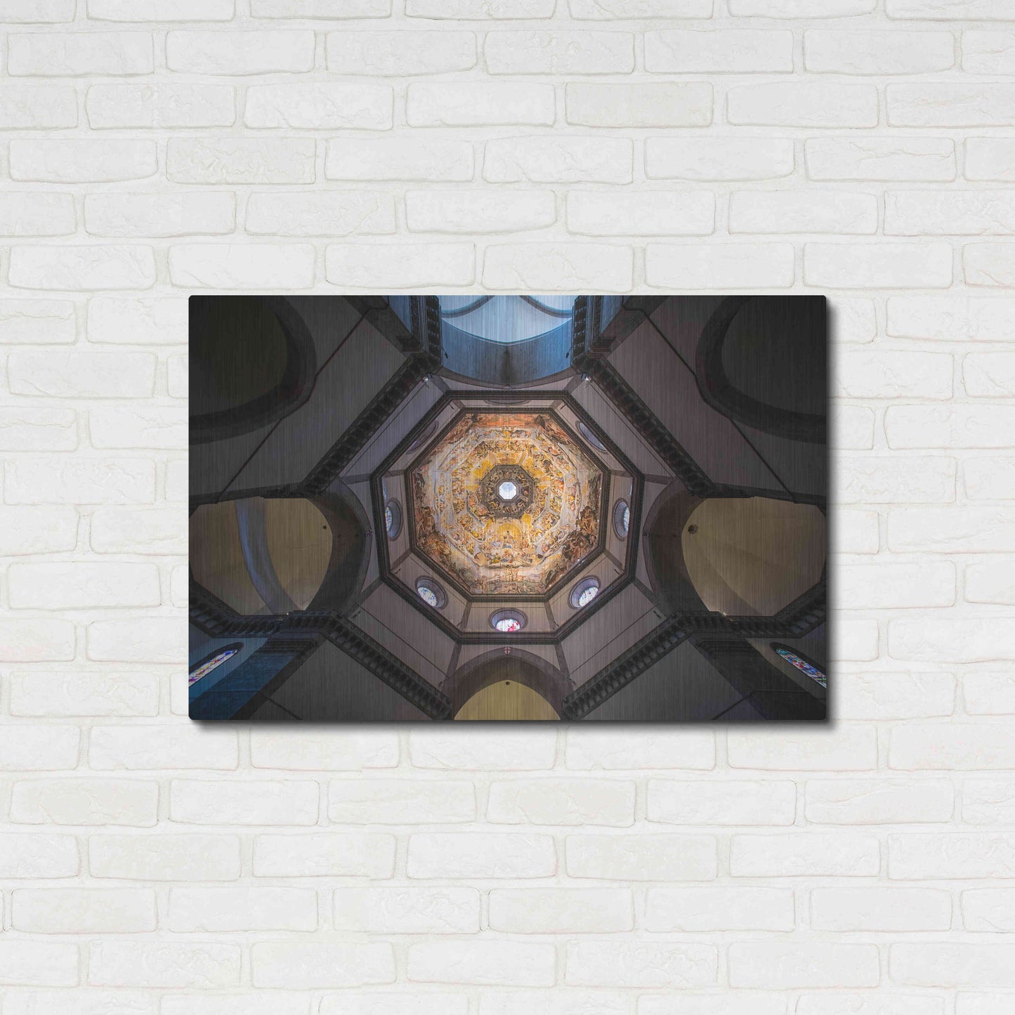 Luxe Metal Art 'Under The Brunelleschi's Dome' by Giuseppe Torre, Metal Wall Art,36x24