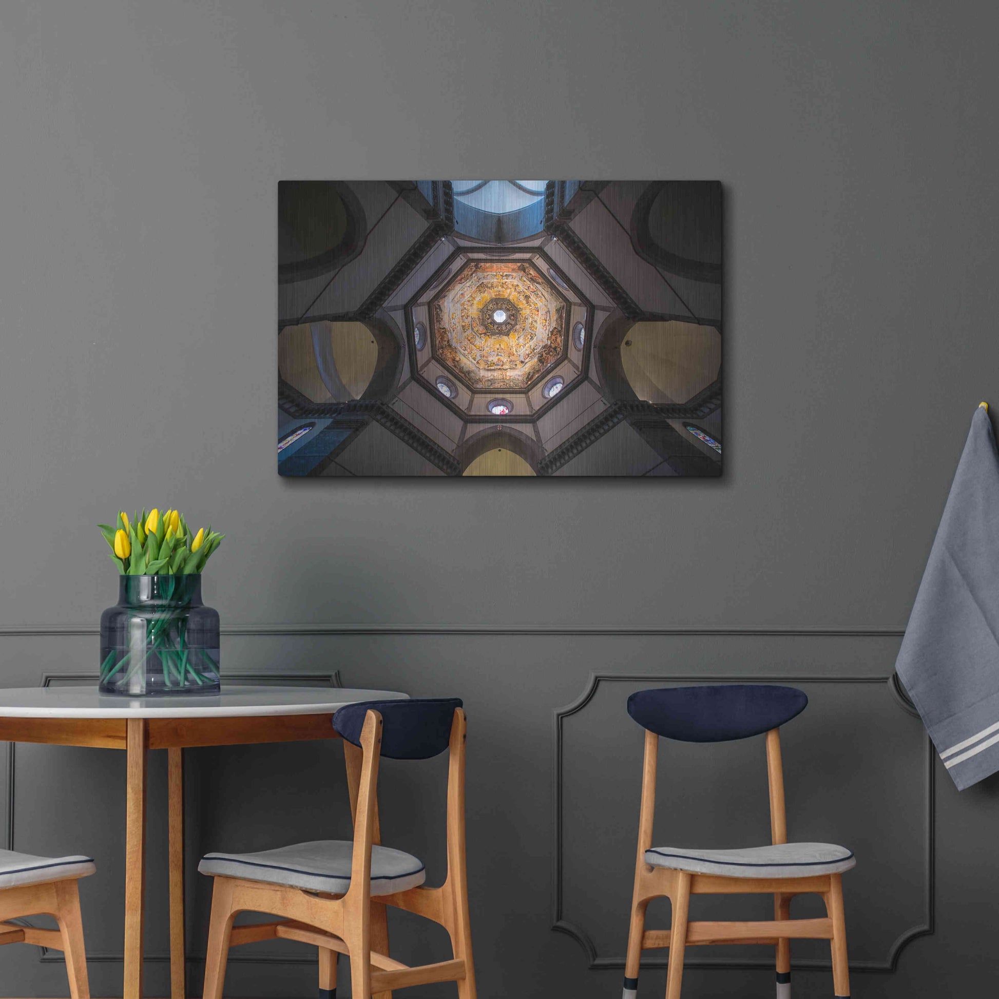 Luxe Metal Art 'Under The Brunelleschi's Dome' by Giuseppe Torre, Metal Wall Art,36x24