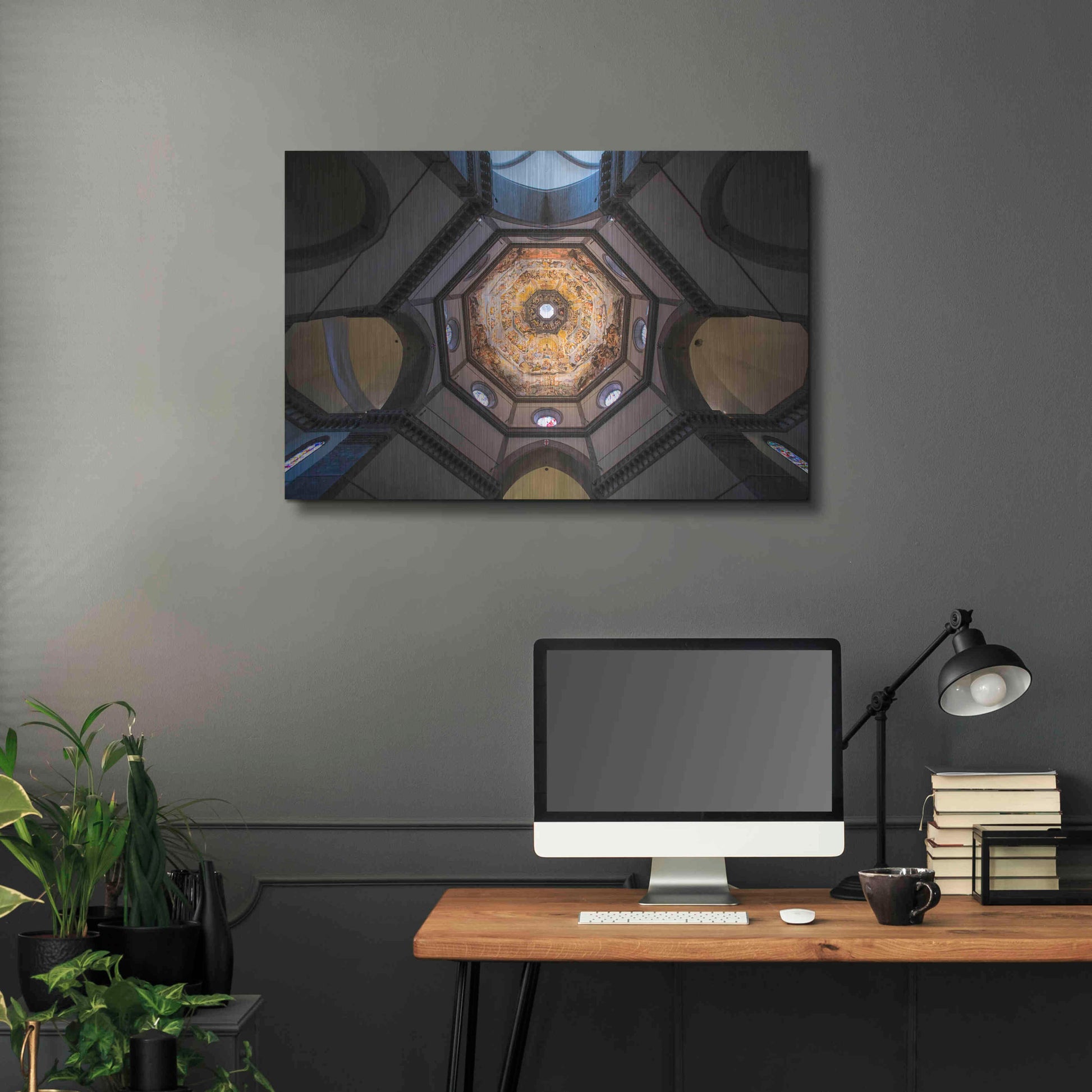 Luxe Metal Art 'Under The Brunelleschi's Dome' by Giuseppe Torre, Metal Wall Art,36x24