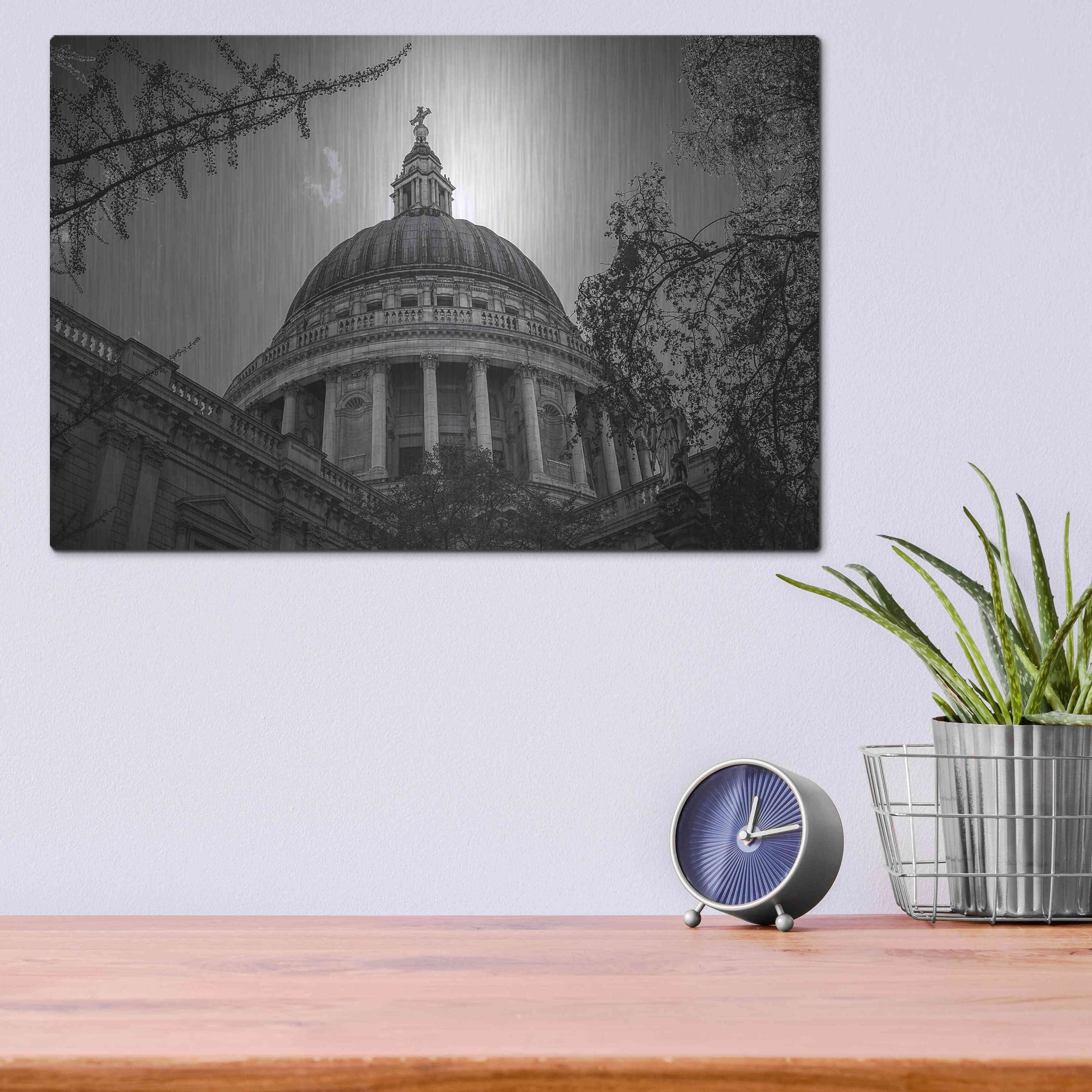 Luxe Metal Art 'Under The Dome' by Giuseppe Torre, Metal Wall Art,16x12
