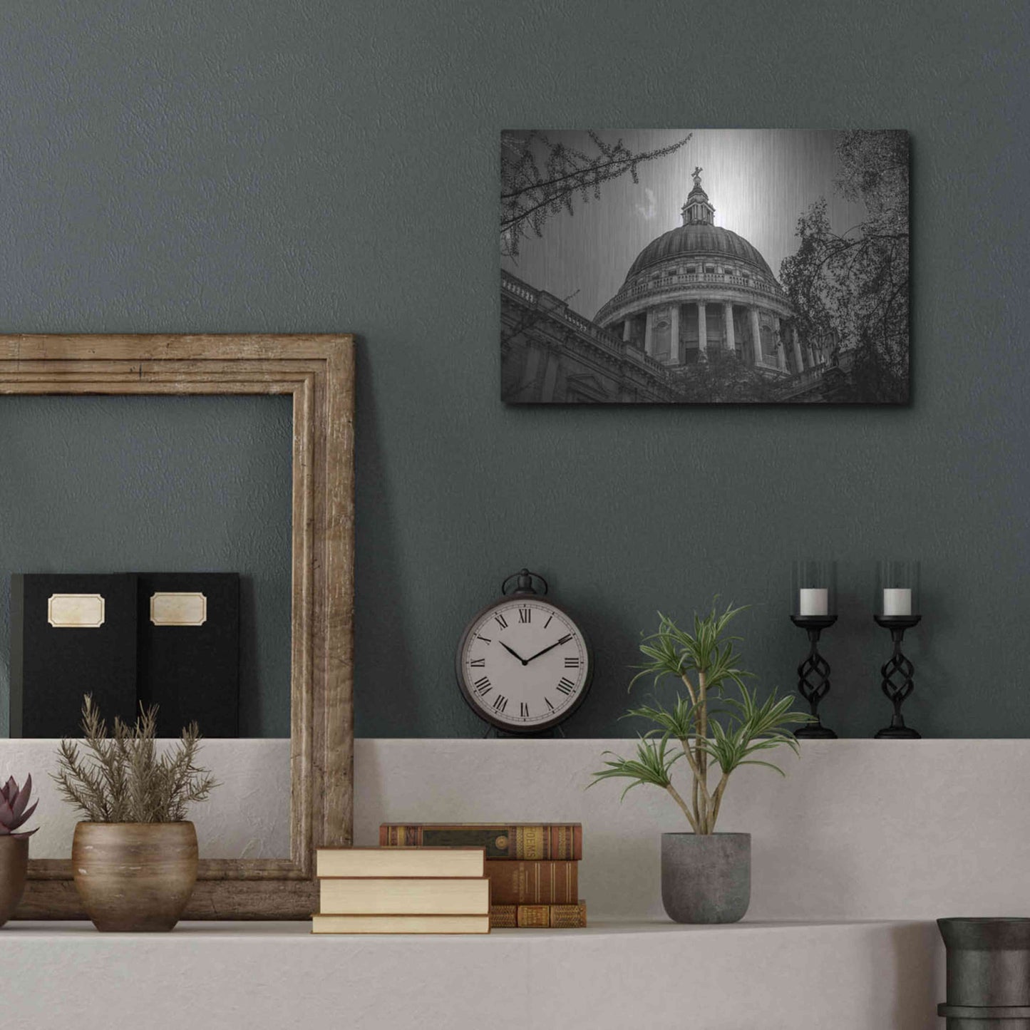 Luxe Metal Art 'Under The Dome' by Giuseppe Torre, Metal Wall Art,16x12
