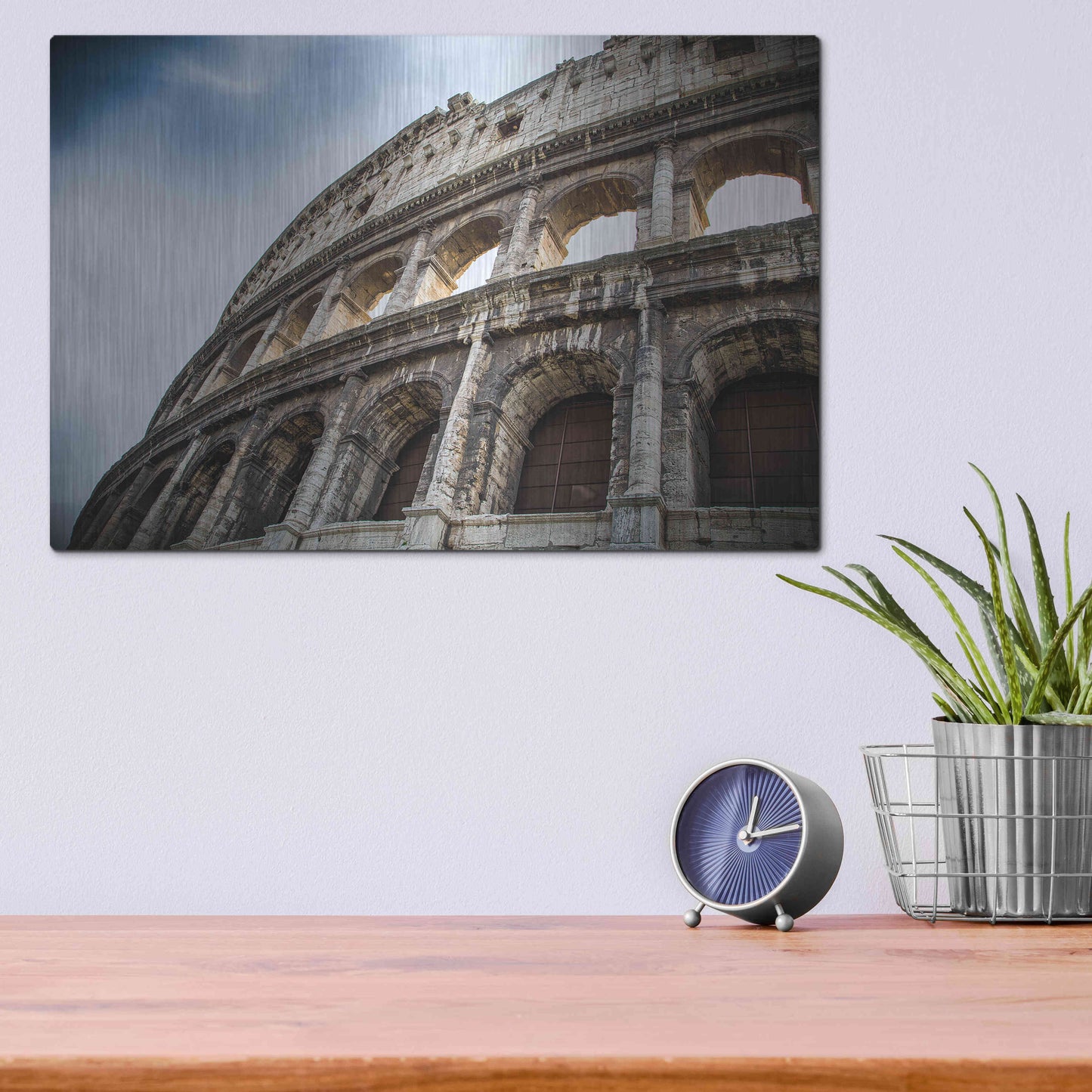 Luxe Metal Art 'Colosseo' by Giuseppe Torre, Metal Wall Art,16x12