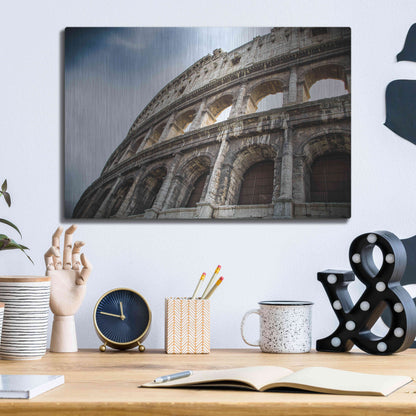Luxe Metal Art 'Colosseo' by Giuseppe Torre, Metal Wall Art,16x12