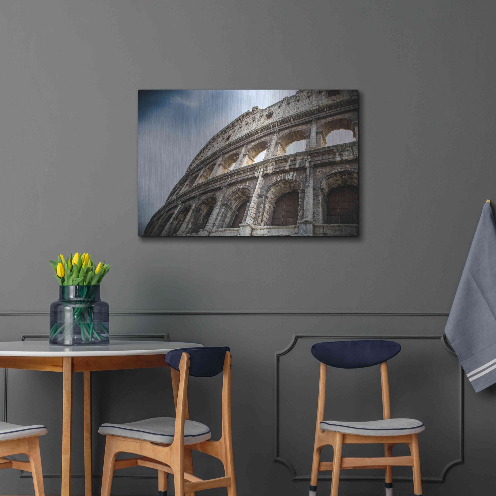 Luxe Metal Art 'Colosseo' by Giuseppe Torre, Metal Wall Art,36x24