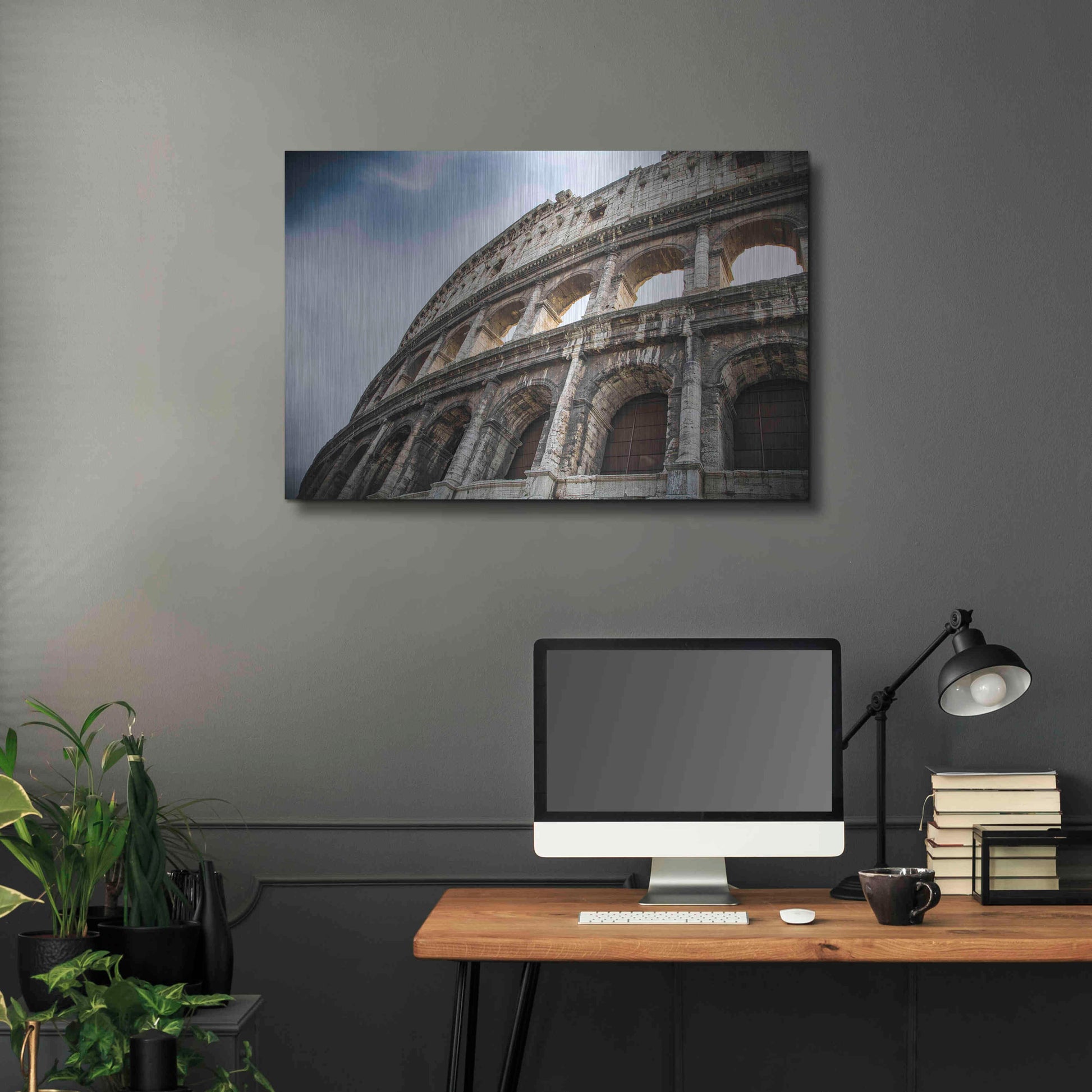 Luxe Metal Art 'Colosseo' by Giuseppe Torre, Metal Wall Art,36x24