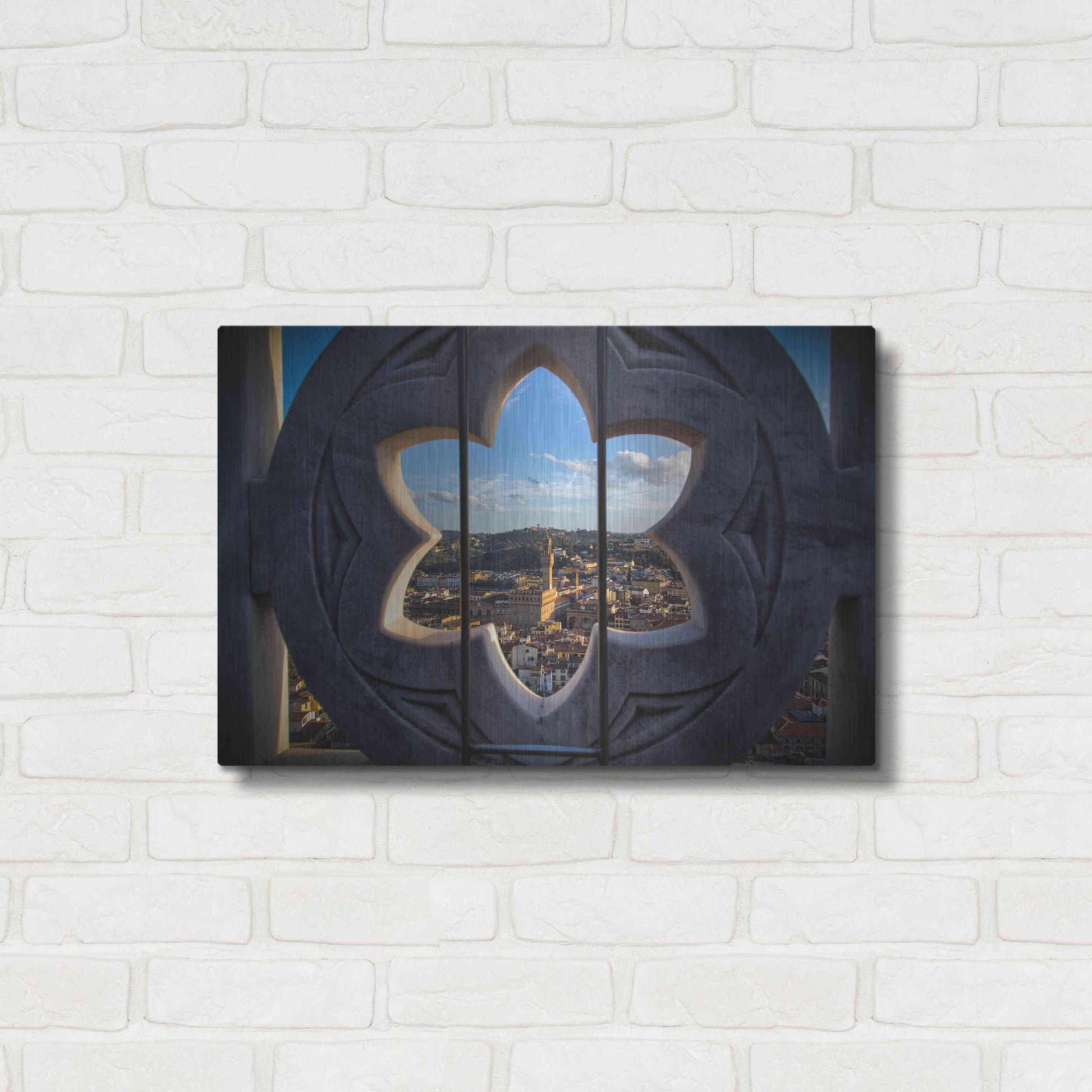 Luxe Metal Art 'Over the Tower' by Giuseppe Torre, Metal Wall Art,24x16