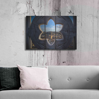 Luxe Metal Art 'Over the Tower' by Giuseppe Torre, Metal Wall Art,36x24