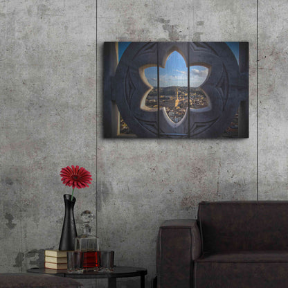 Luxe Metal Art 'Over the Tower' by Giuseppe Torre, Metal Wall Art,36x24