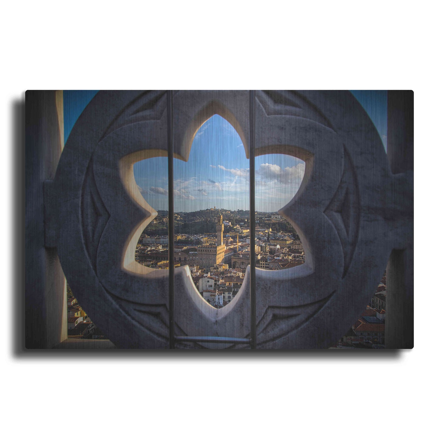 Luxe Metal Art 'Over the Tower' by Giuseppe Torre, Metal Wall Art