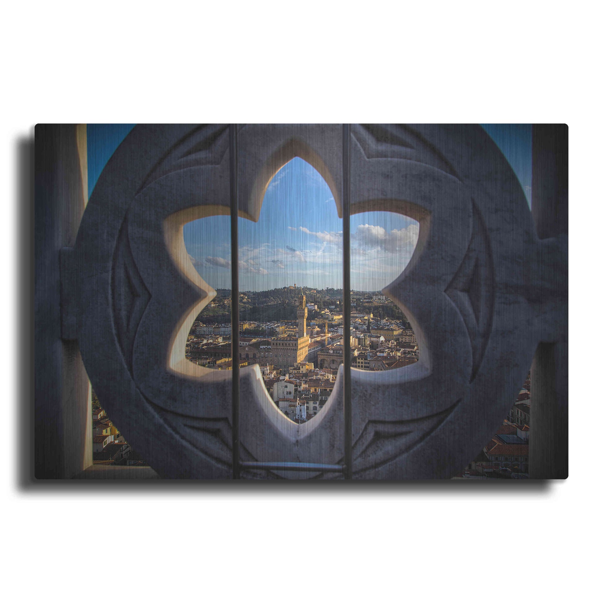 Luxe Metal Art 'Over the Tower' by Giuseppe Torre, Metal Wall Art