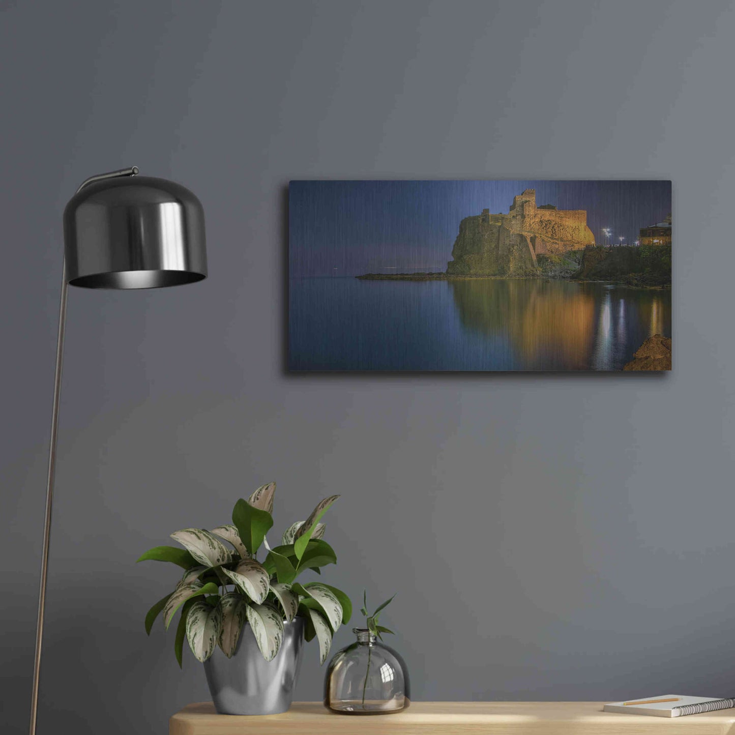 Luxe Metal Art 'Reflections' by Giuseppe Torre, Metal Wall Art,24x12