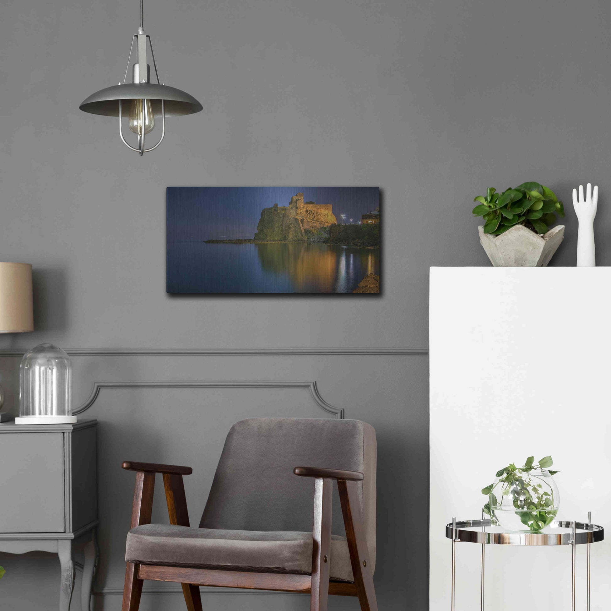 Luxe Metal Art 'Reflections' by Giuseppe Torre, Metal Wall Art,24x12