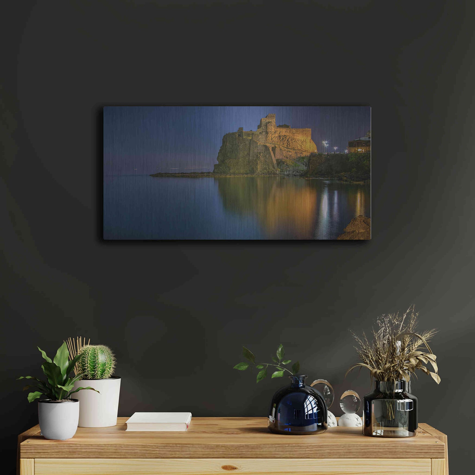 Luxe Metal Art 'Reflections' by Giuseppe Torre, Metal Wall Art,24x12