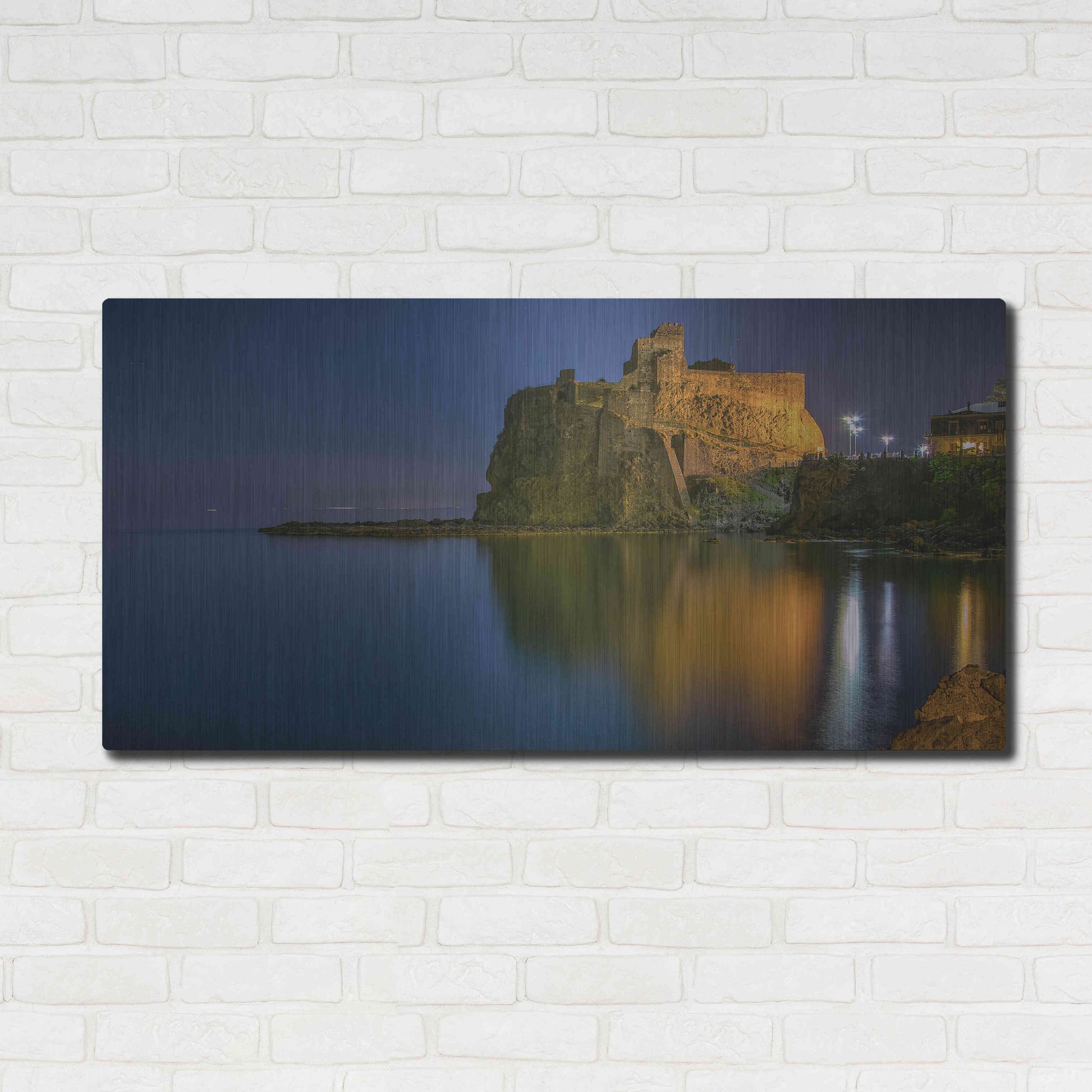 Luxe Metal Art 'Reflections' by Giuseppe Torre, Metal Wall Art,48x24