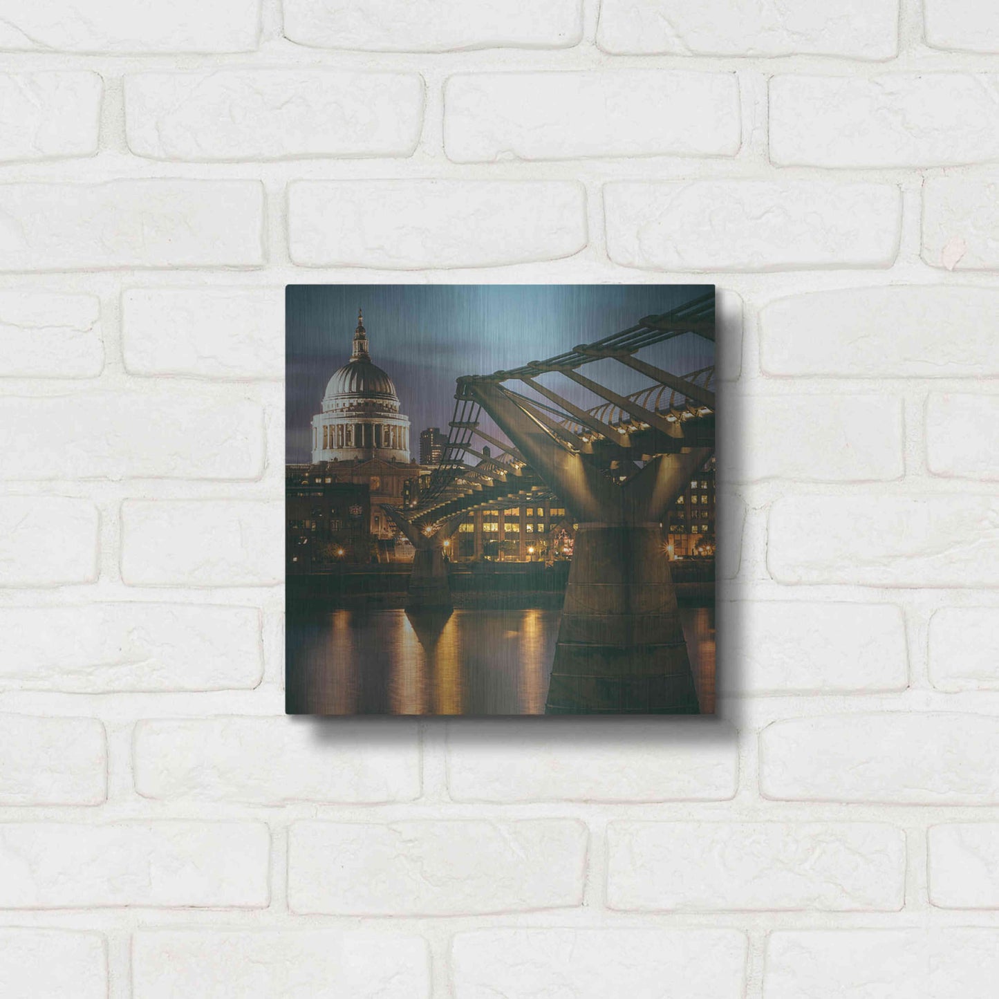 Luxe Metal Art 'The Dome' by Giuseppe Torre, Metal Wall Art,12x12