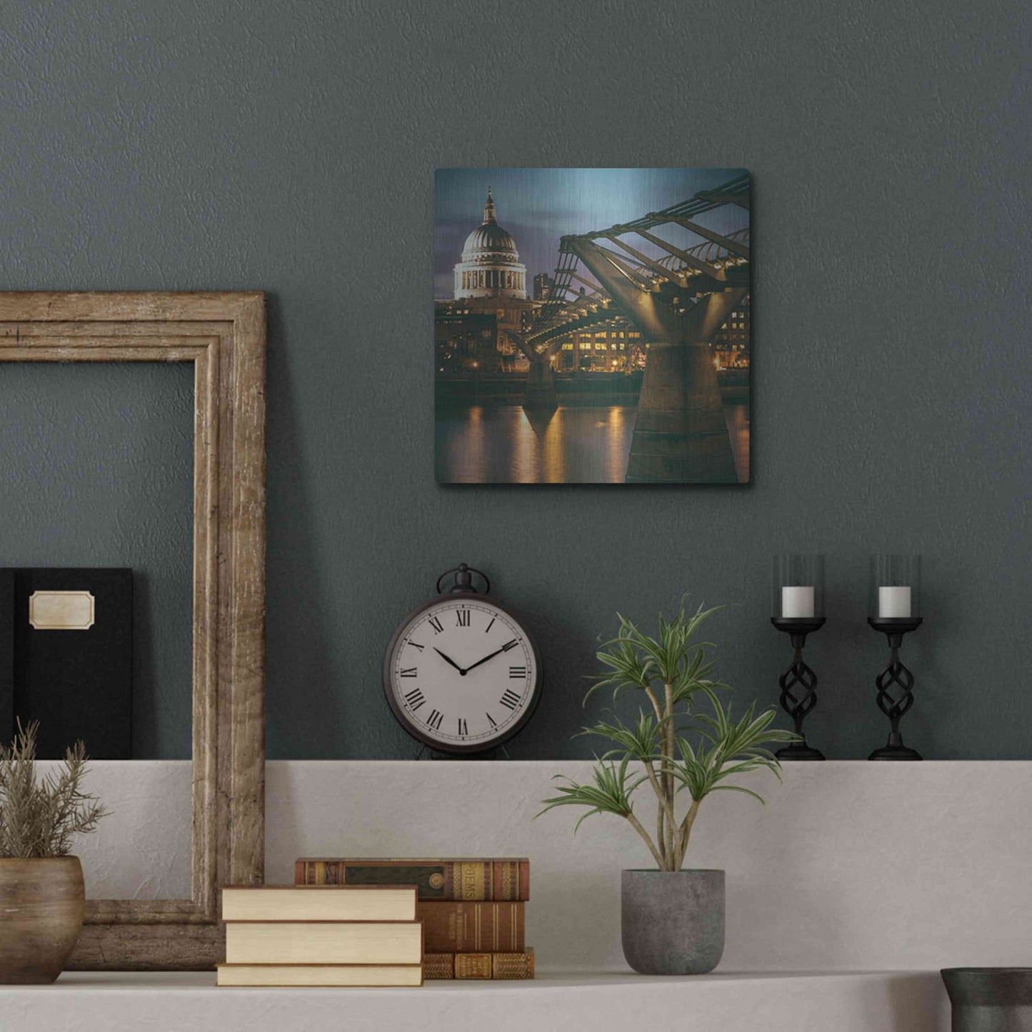 Luxe Metal Art 'The Dome' by Giuseppe Torre, Metal Wall Art,12x12