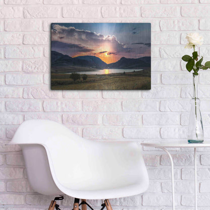 Luxe Metal Art 'Sunrays' by Giuseppe Torre, Metal Wall Art,24x16