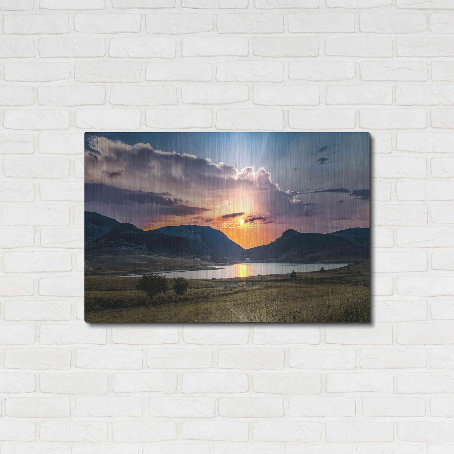 Luxe Metal Art 'Sunrays' by Giuseppe Torre, Metal Wall Art,36x24