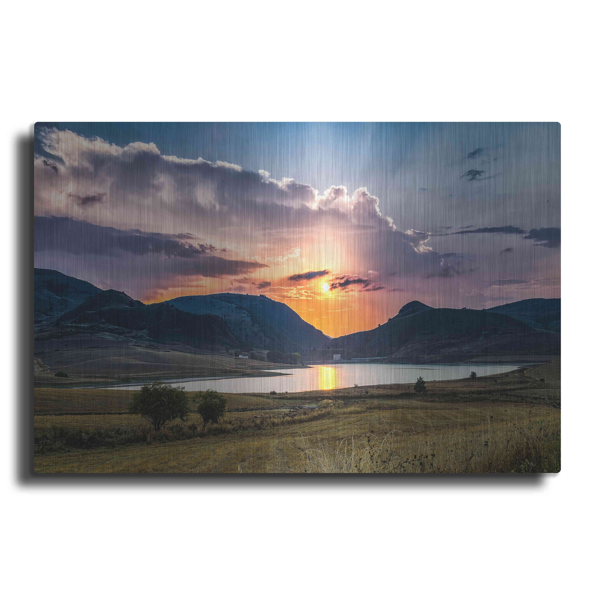 Luxe Metal Art 'Sunrays' by Giuseppe Torre, Metal Wall Art