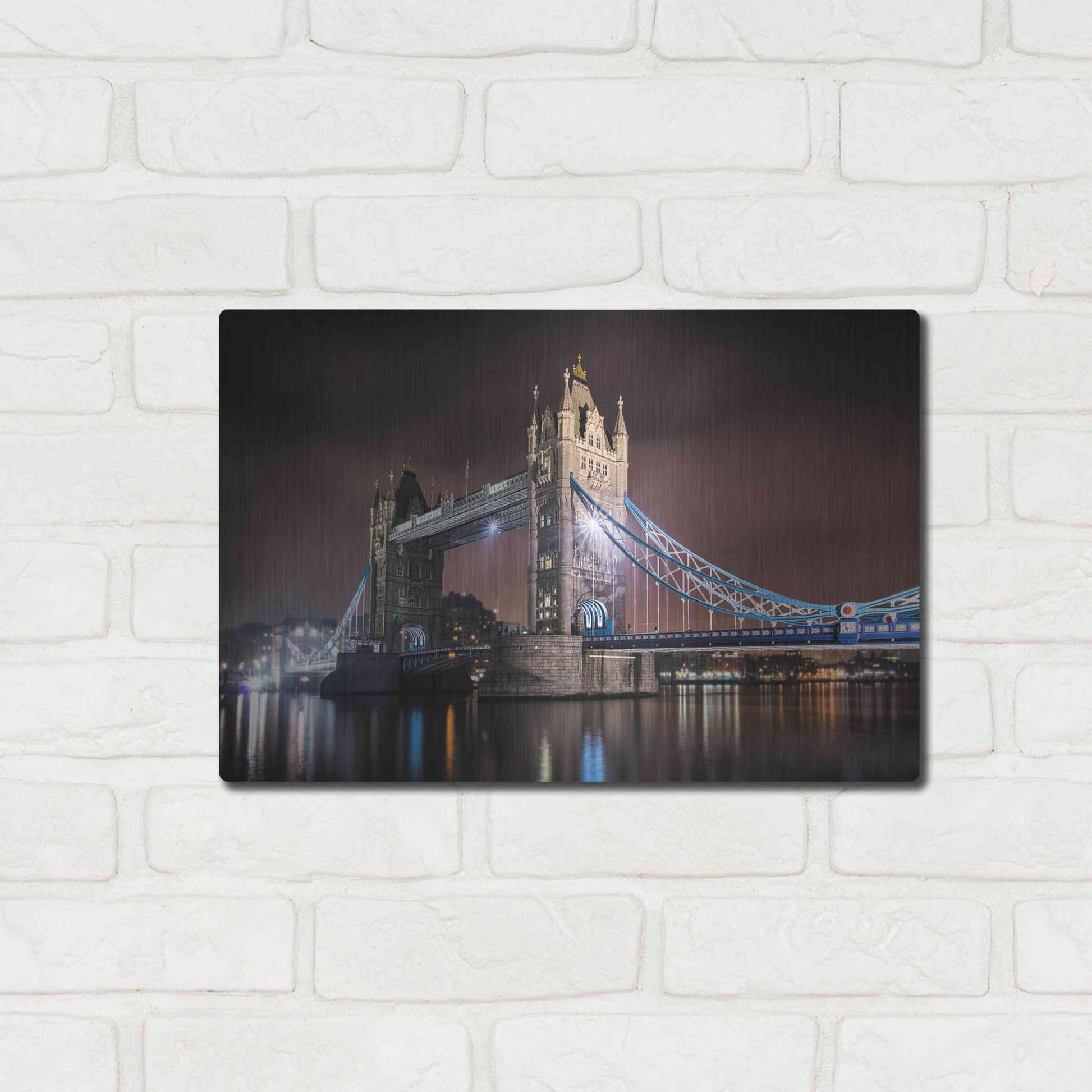 Luxe Metal Art 'Two Towers' by Giuseppe Torre, Metal Wall Art,16x12