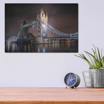 Luxe Metal Art 'Two Towers' by Giuseppe Torre, Metal Wall Art,16x12