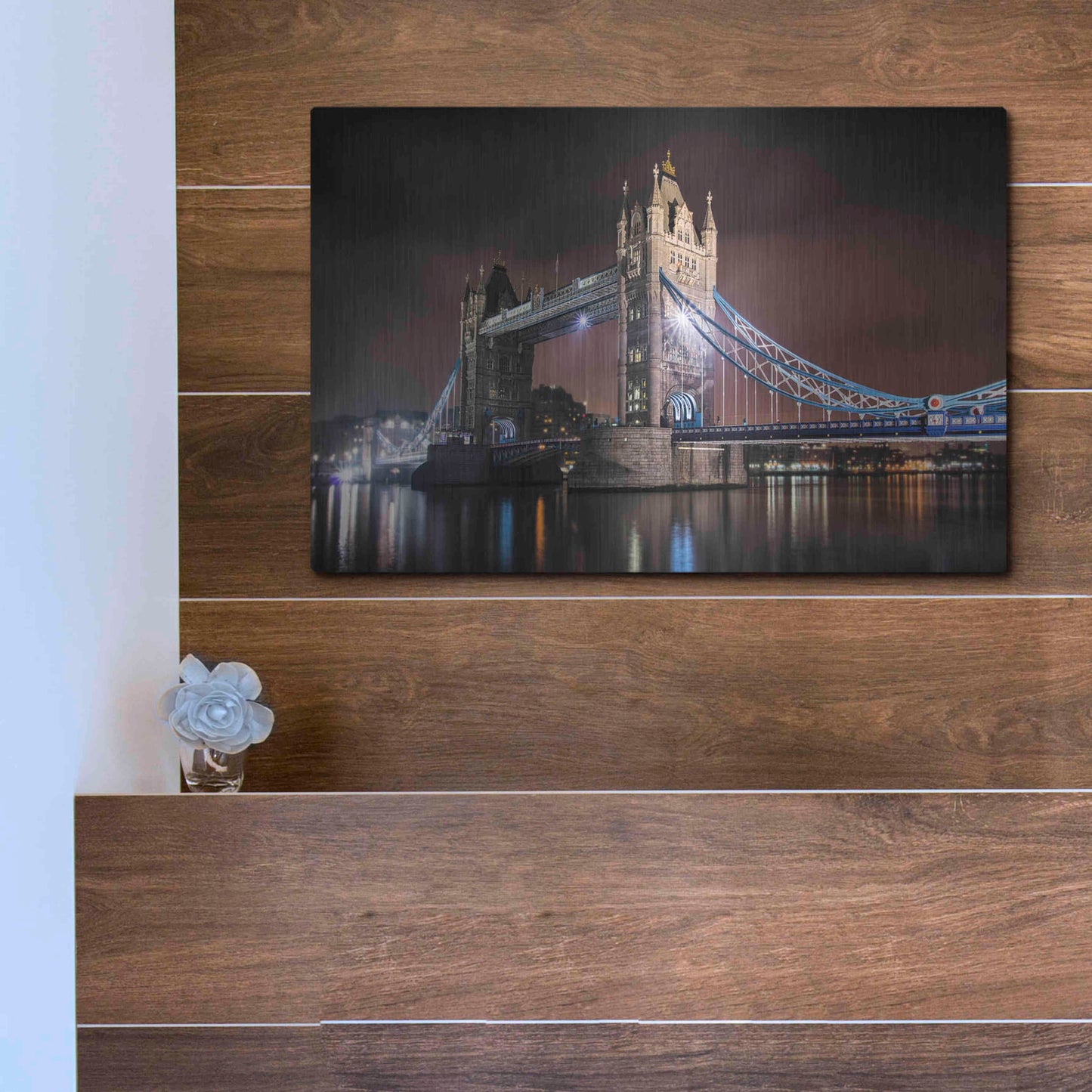 Luxe Metal Art 'Two Towers' by Giuseppe Torre, Metal Wall Art,16x12