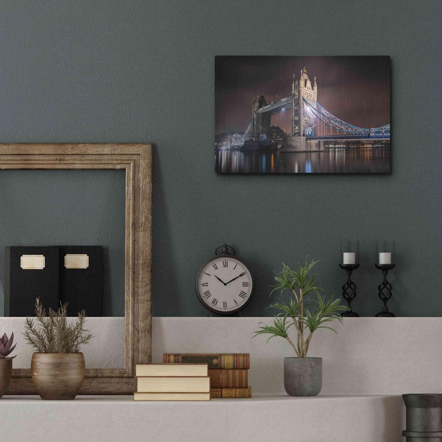 Luxe Metal Art 'Two Towers' by Giuseppe Torre, Metal Wall Art,16x12