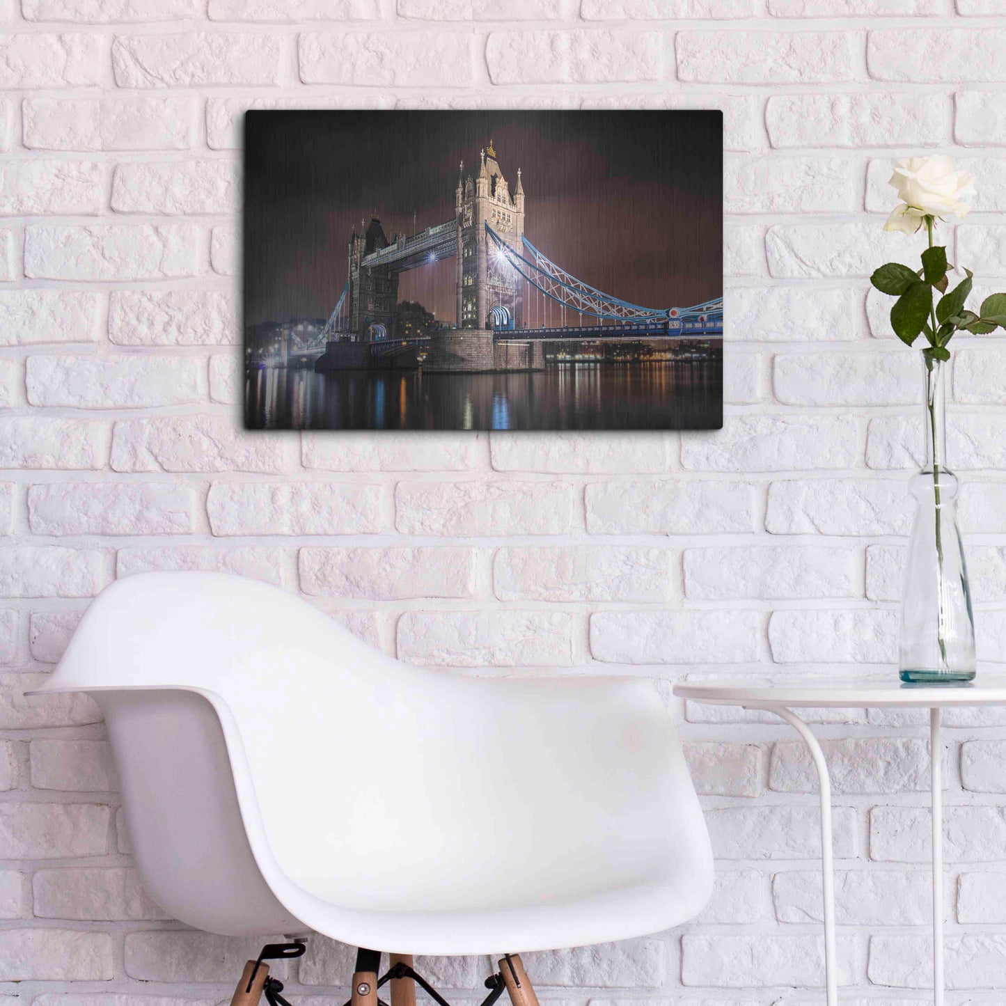 Luxe Metal Art 'Two Towers' by Giuseppe Torre, Metal Wall Art,24x16